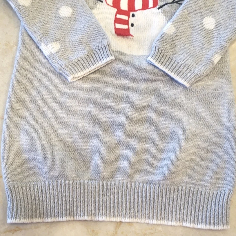 GYMBOREE GRAY WITH WHITE POLKA-DOT SNOWMAN ⛄ SWEATER SIZE 18-24 MONTHS - Picture 10 of 10